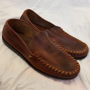 Elegant Tan Leather Slip-On Loafers